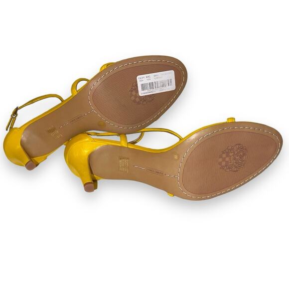 Vince Camuto Careleen Strappy Heels Yellow 11 - Picture 7 of 8